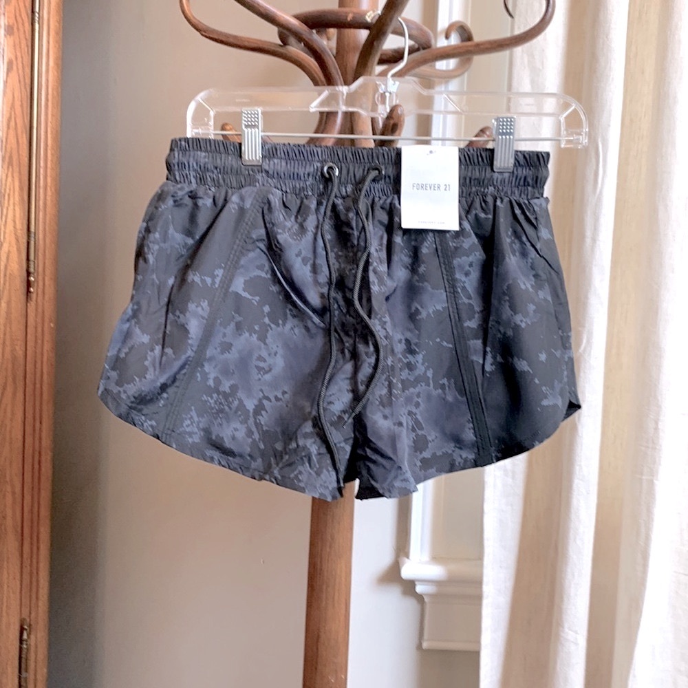 Forever 21 Navy Active Cloud Wash Shorts